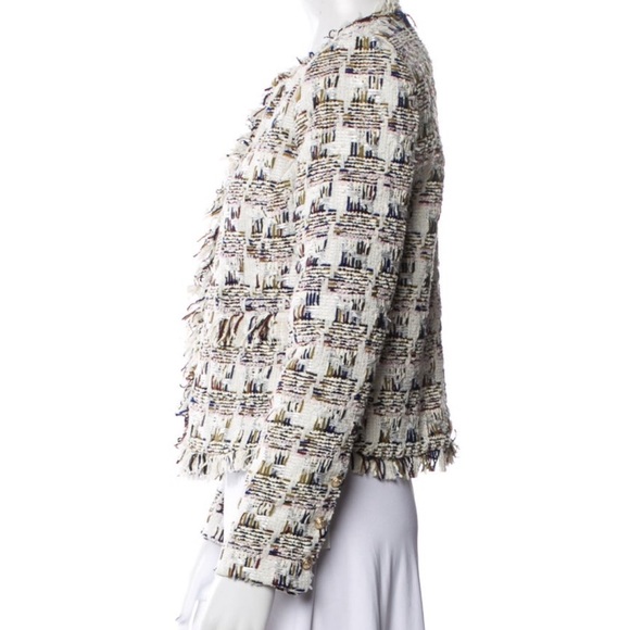 L'Agence Angelina Ivory Tweed Jacket NWT - Picture 8 of 10